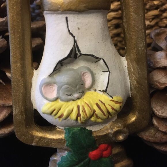 Trio of Handpainted Cute Christmas Mice Ornaments - Picture 5 of 12